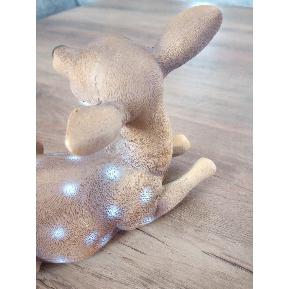 VTG Ganz Resin Realistic Fawn/Deer Figurine Laying Down ER37431 6.5